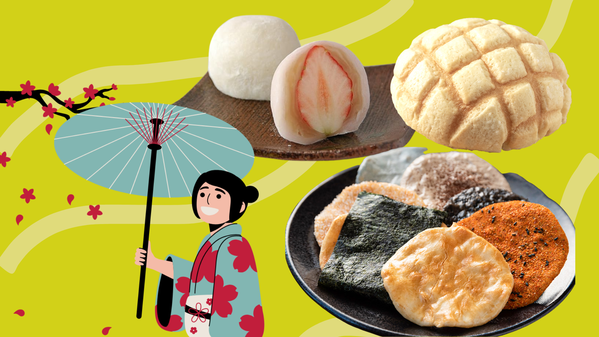 Must-Try Japanese Snacks: Mochi Daifuku, Senbei & Melonpan