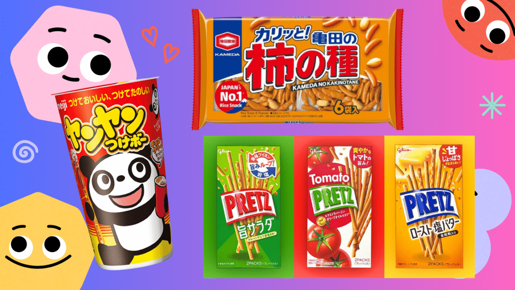 Must-Try Japanese Snacks: Kaki no Tane, Glico Pretz & Yan Yan Dip Sticks